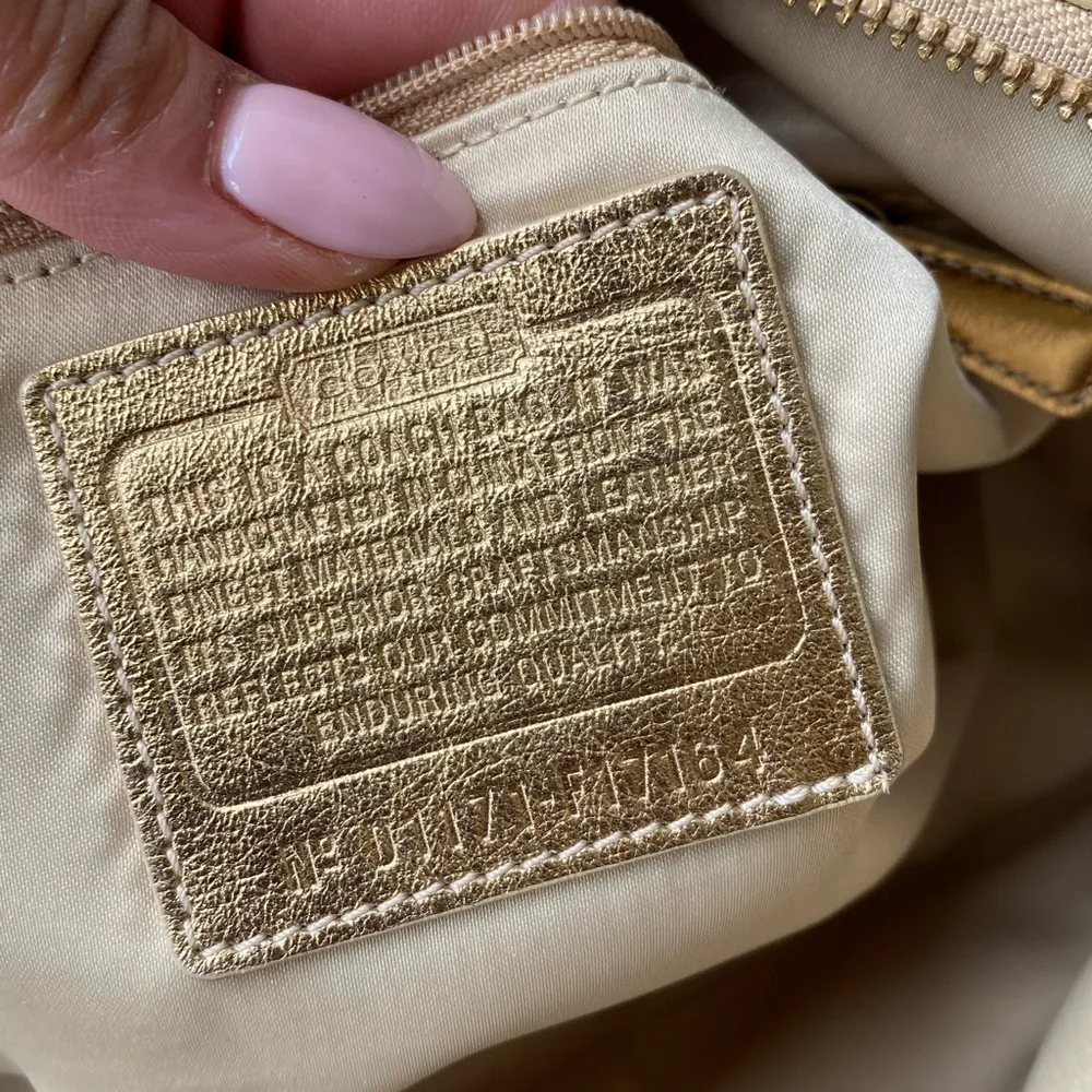 Coach Signature Patchwork Satchel Tote F17164